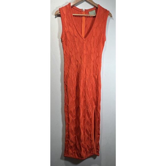 COOGI Dresses & Skirts - Coogi Australia Orange Sleeveless Sweater Dress Long 100% Mercerised Cotton SZ S